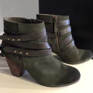 BP. Green Multi-Strap Booties
